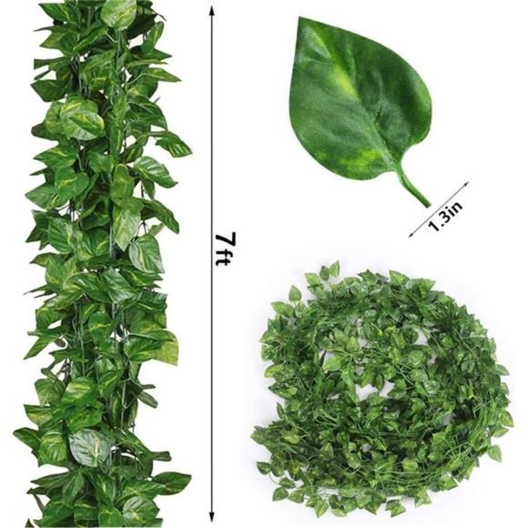 168feet Artificial Vines Greenery Garland Fake Hanging Leaves FauxFoliage Plants - Picture 2 of 7
